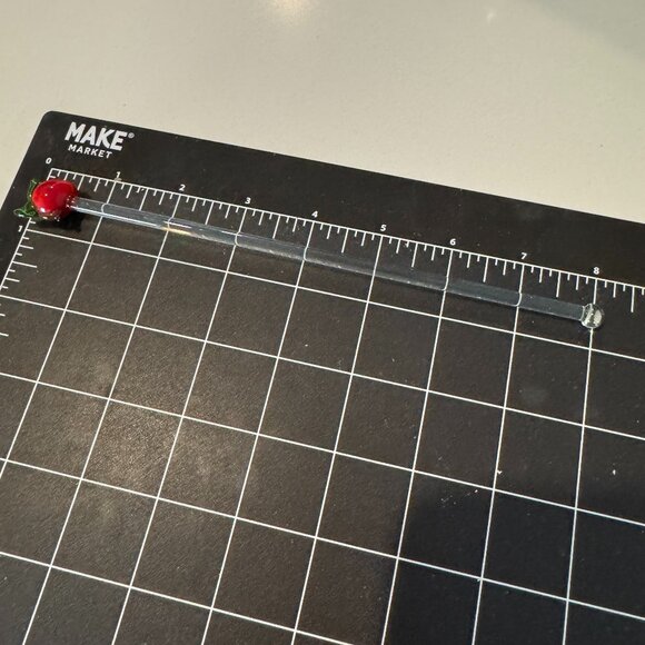 Set 4 Swizzle Sticks Handblown Glass Fruits Collectible Barware Drinks Cocktails - Picture 7 of 7